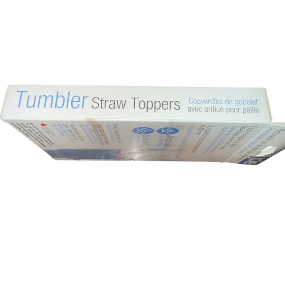 Joie Silicon Groovy Straw Caps, Tumbler Design, Reusable Set of 4 - Picture 4 of 5